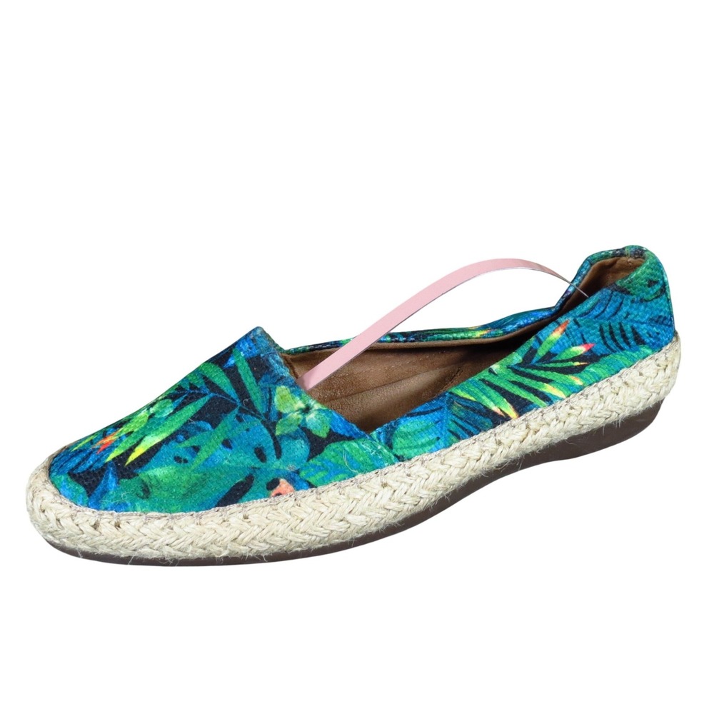 Aerosoles Trend Report Womens Espadrille Flat 8.5 Tropical Vacation Blue Green